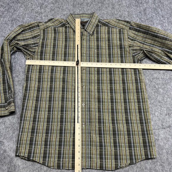Ariat Pro Series Shirt Mens XL Green Brown Plaid Button Down Western Long Sleeve - Picture 14 of 16